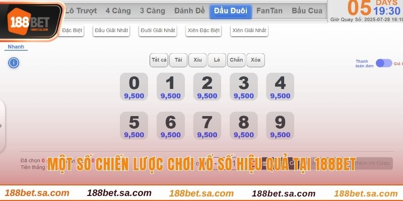 Các chiến thuật chơi xổ số 188BET cực hiệu quả